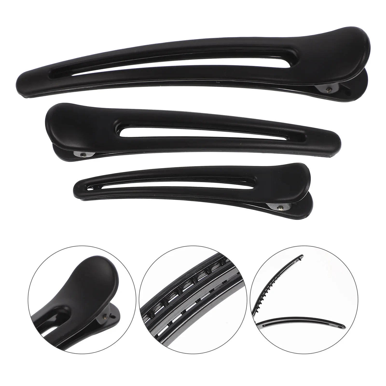 36 Pcs Duck Billed Hair Clips Black Tip Hollow Barrette Women Styling Girl Salon Clip Hair Accessories Fashion Design For Daily