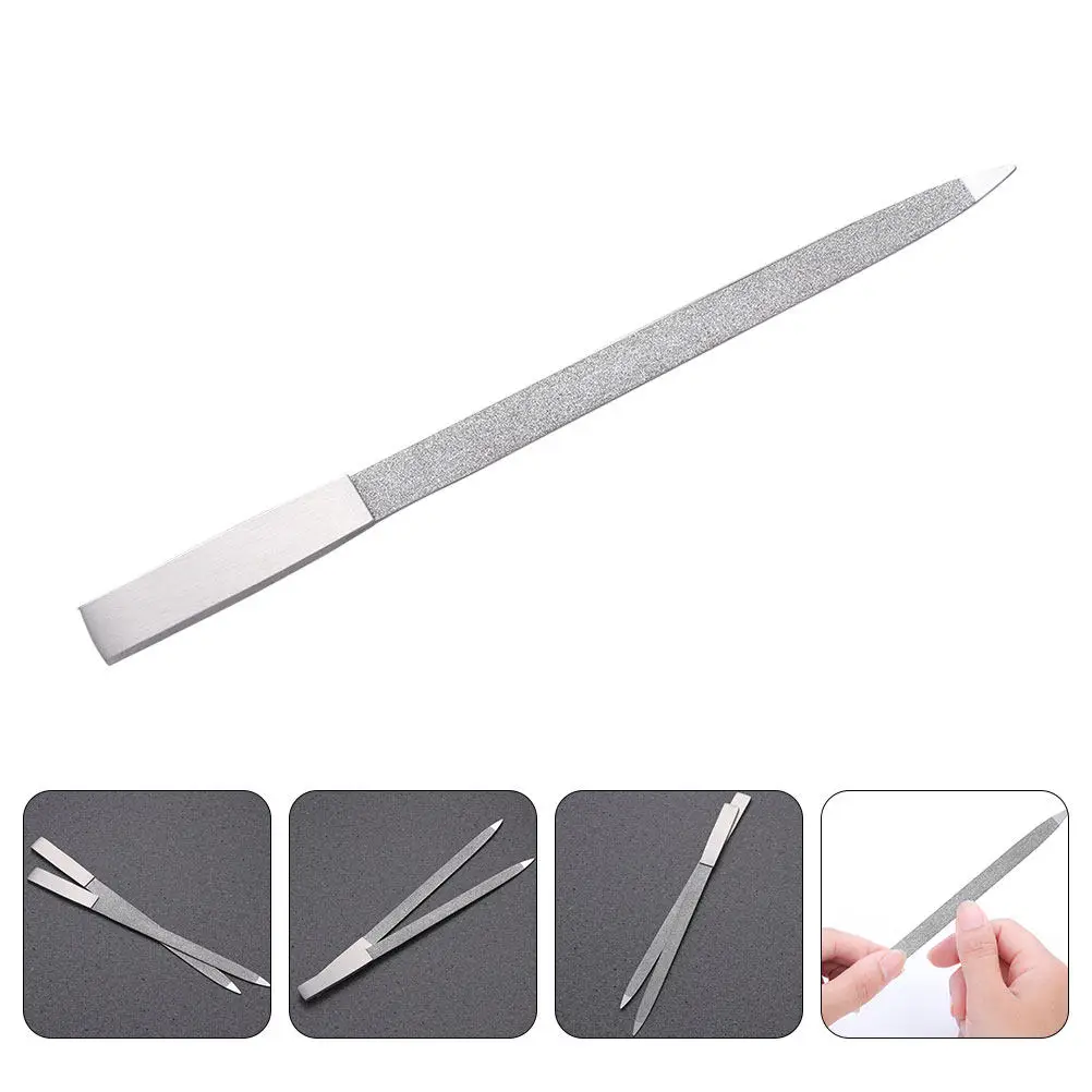 

4Pcs Reusable Metal Nail File Stainless Steel Plating Precision Filing Buffering Tool for Home Salon Travel Portable