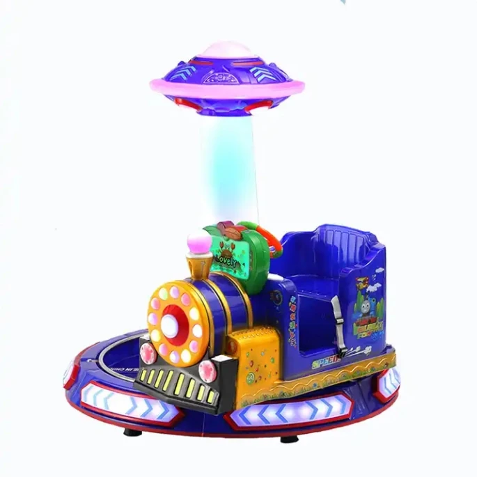 Hot sale commercial amusement kiddie ride car interstellar train children coin operated rocking car for sale