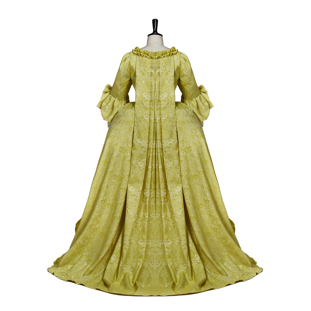 마리 앙투아네트 바로크 코트 옐로우 로코코 식민지 조지아 코스프레 의상 볼 가운 중세 르네상스 드레스