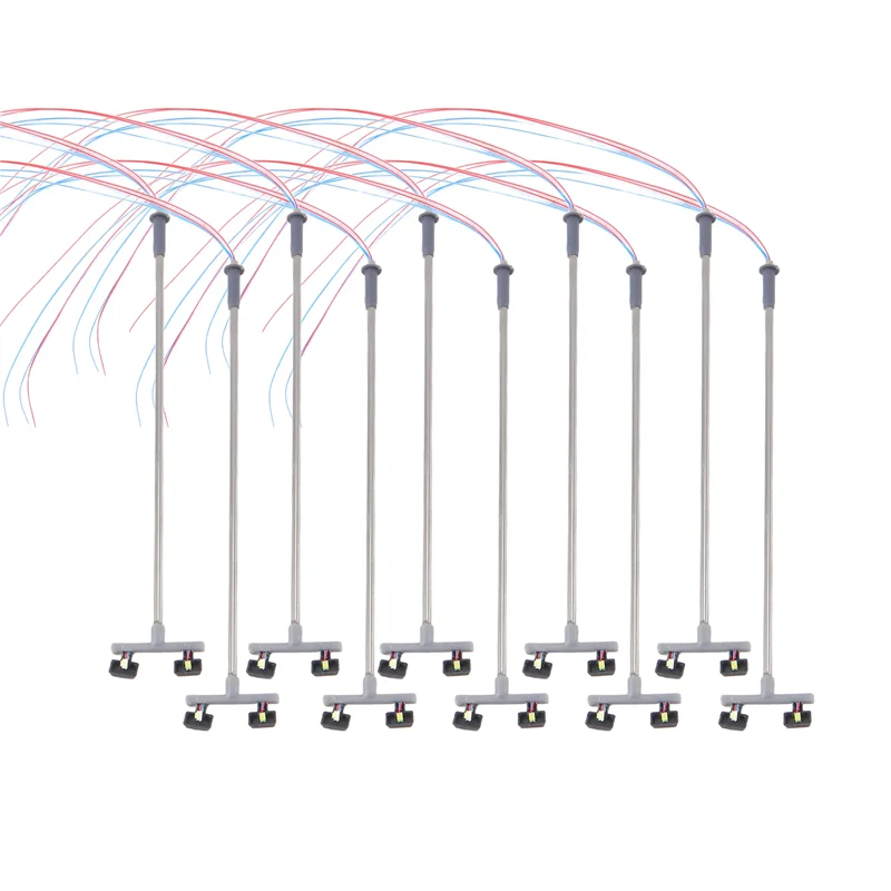 N89R 10Pcs 2Led Street Lamp 1:100 Ho Scale Street Light Scenery Mini Lamppost For Sand Table Model 2