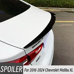 For 2016-2024 Chevrolet Malibu XL Rear Trunk Lid Boot Ducktail Lip Spoiler Wings Black Carbon Exterior Car Accessories
