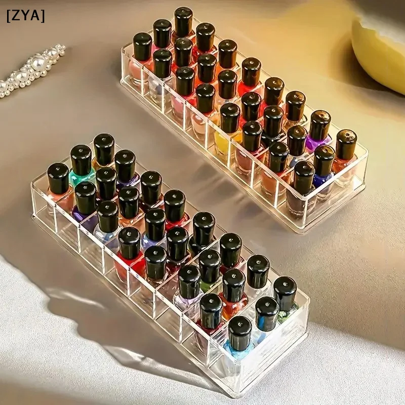 8 Compartments Nail Polish Organizer Wearable Nail Display Acrylic Boxes Clear Drawer Organizers Case[ZYA][ZYA]