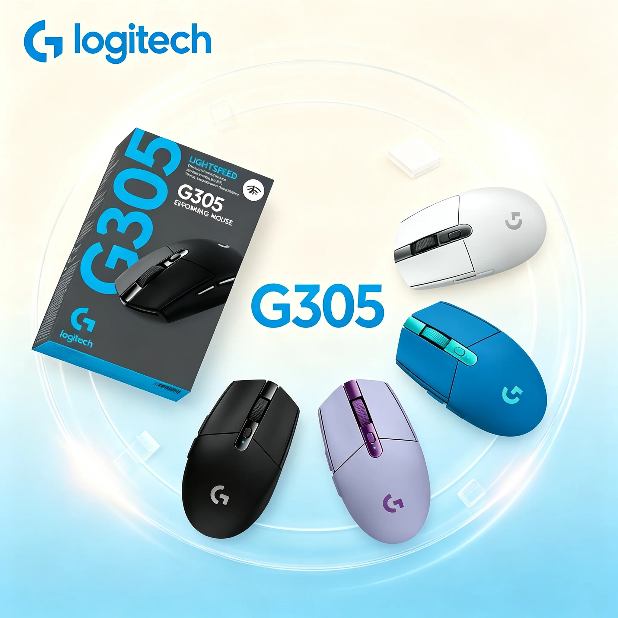 Professional E‑sports Logitech G305 Lightspeed Wireless Mouse 6 Remappable Buttons On‑Board Memory Profile Mice For FPS MOBA Com