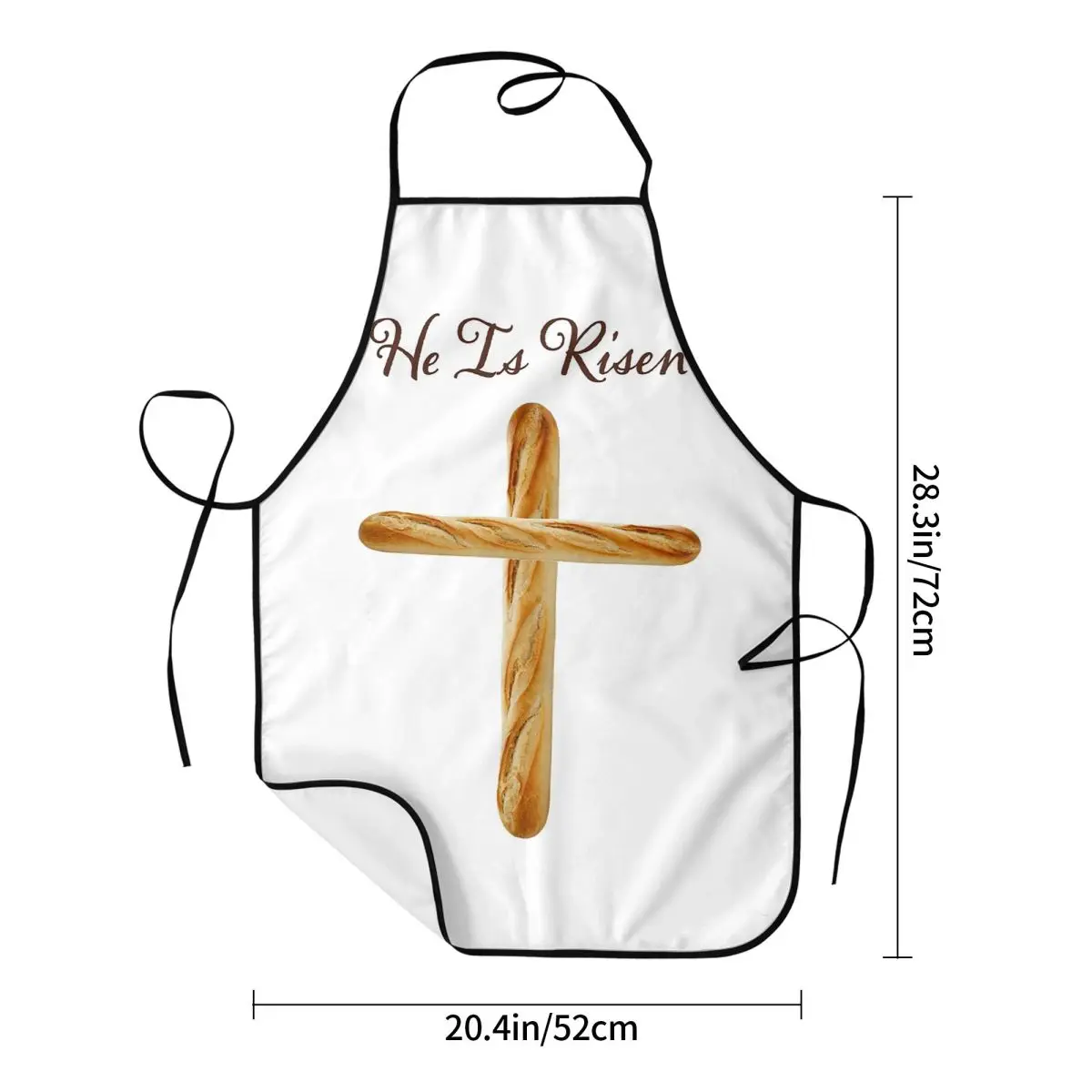 He Is Risen Shirley'S Bread Apron Chef Cooking Tablier Sleeveless Bib Kitchen Cleaning Pinafore for Women Men Painting