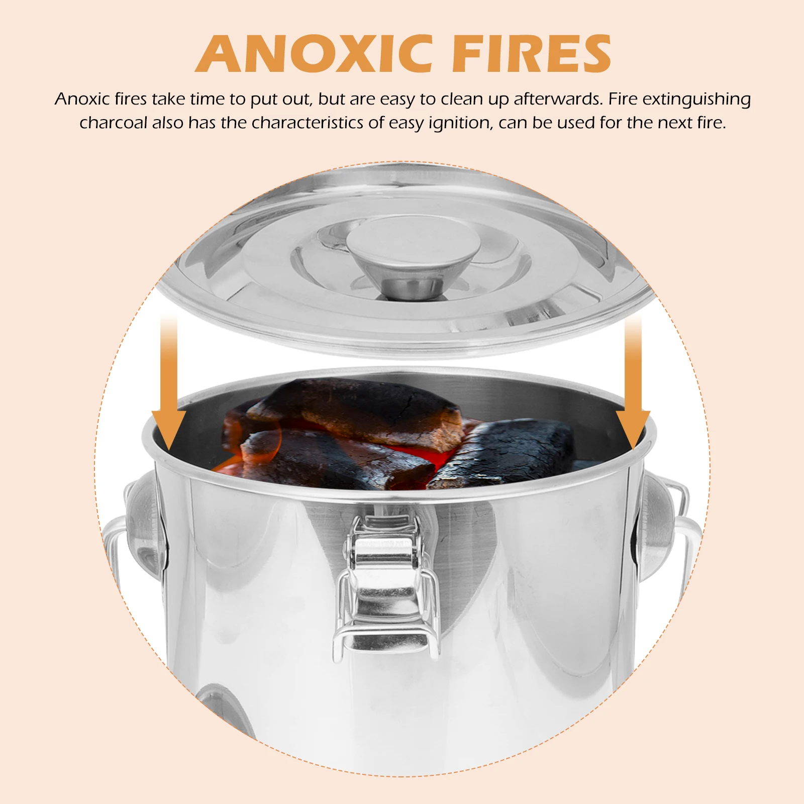 Secchio in Acciaio Inossidabile Premium Ermetico, Design Compatto e Portatile per Barbecue e Campeggio