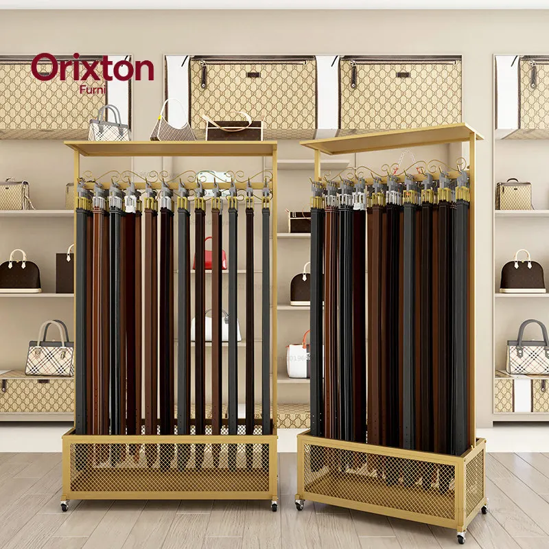 Belt rack, belt display rack, multi-functional shelf, clothing store bag display rack, double-sided storage, tie middle