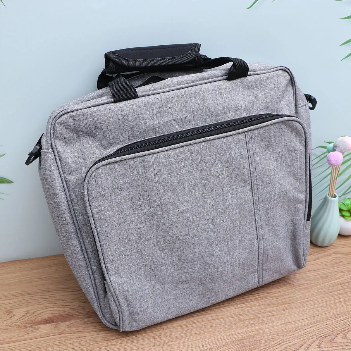 

Console Carry Bag Gray Shoulder Handbag Case Durable Waterproof Premium Zip Exquisite Workmanship Large Capacity