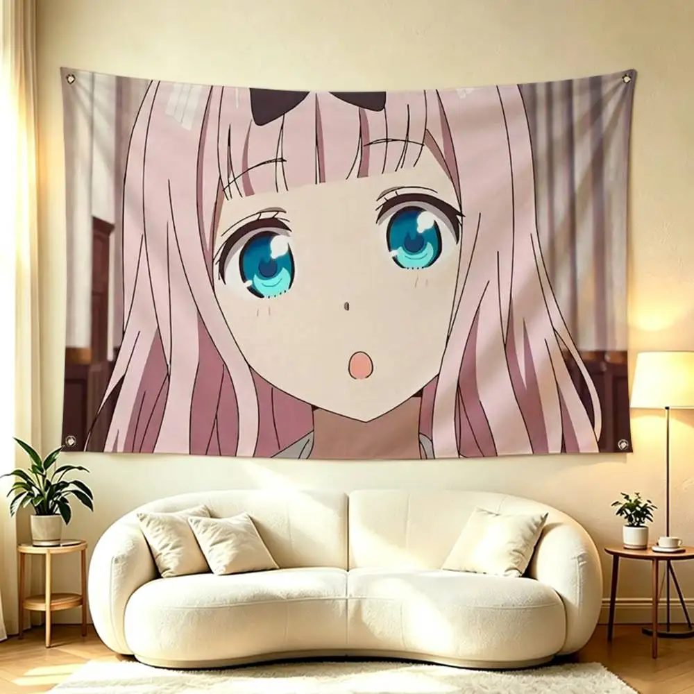 Anime Chika Fujiwara  Flags Wall Hanging Tapestry Outdoor Garage Room Decorative flag Background Blanket