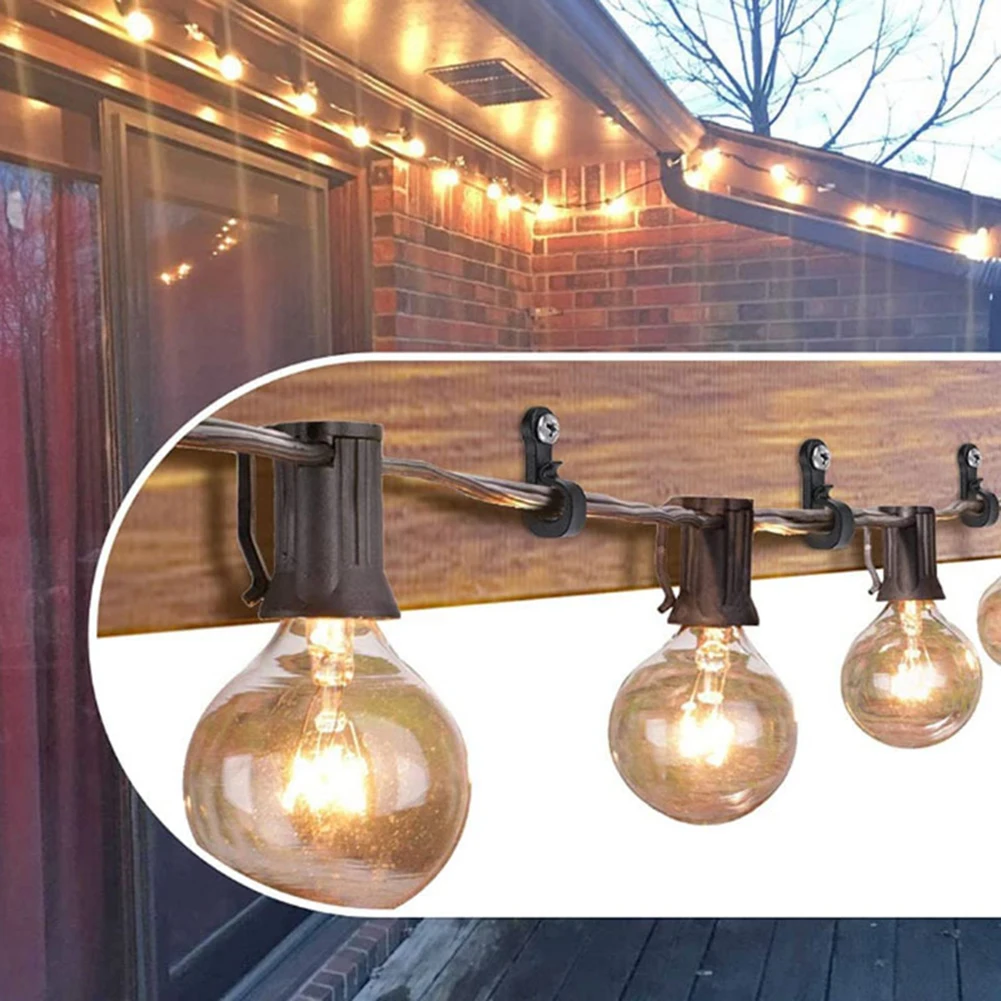 Screw & Tubes Christmas Lights Set Indoor Outdoor Outdoor Decoration Screw In Q-hanger Expanded Plastic Tube 20 Pcs