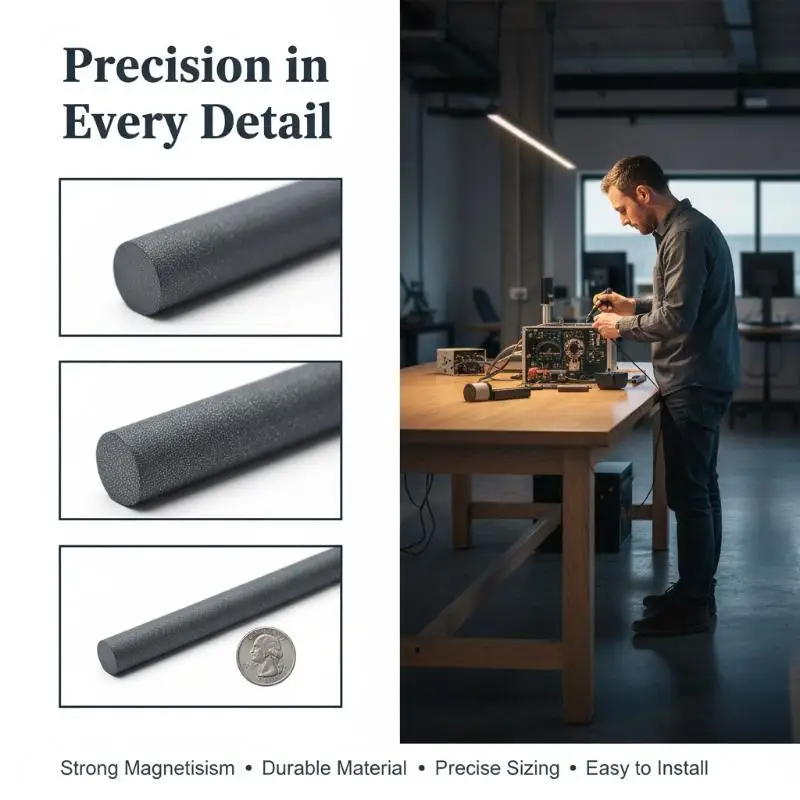 5 шт. ферритовых стержней-буферов для защиты от помех, диаметр 10 мм, длина 100 мм, для антенн и разъемов