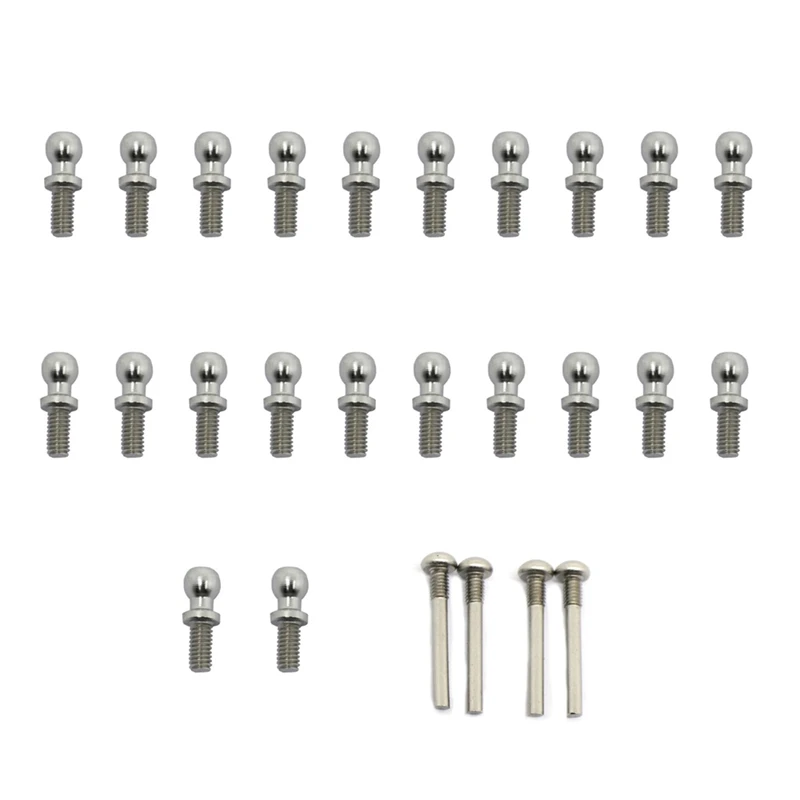 26Pcs Metal M2.5 Hex Ball Head Screws For Wltoys A949 A959 A969 A979 K929 A959-B A979-B RC Car Spare Parts Accessories