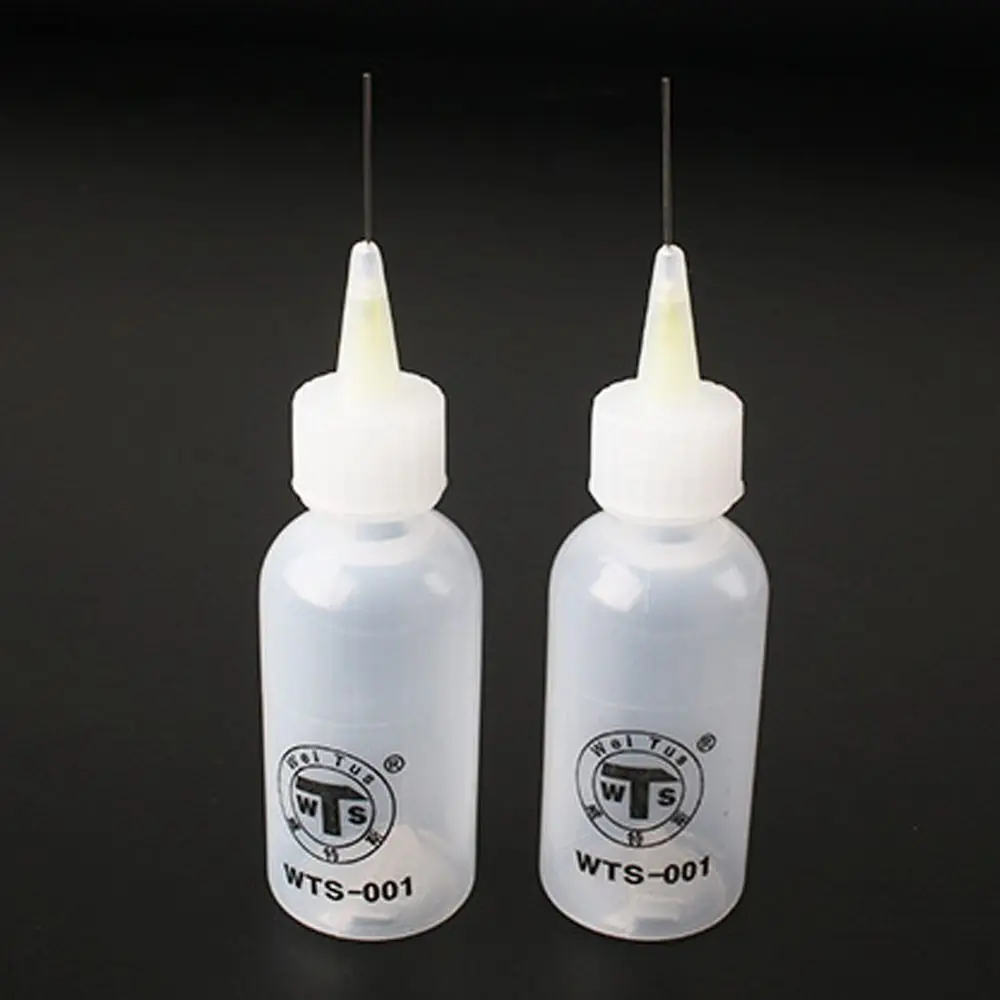 Practical 50ML 100ML Liquid Alcohol Bottle Plastic WTS001 WTS002 Solder Flux Bottle Needle Dispensing Bottle