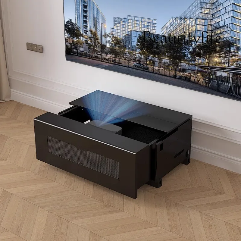 

Modern 88-100 inch TV automatic telescopic lifting table 120 projection gimbal