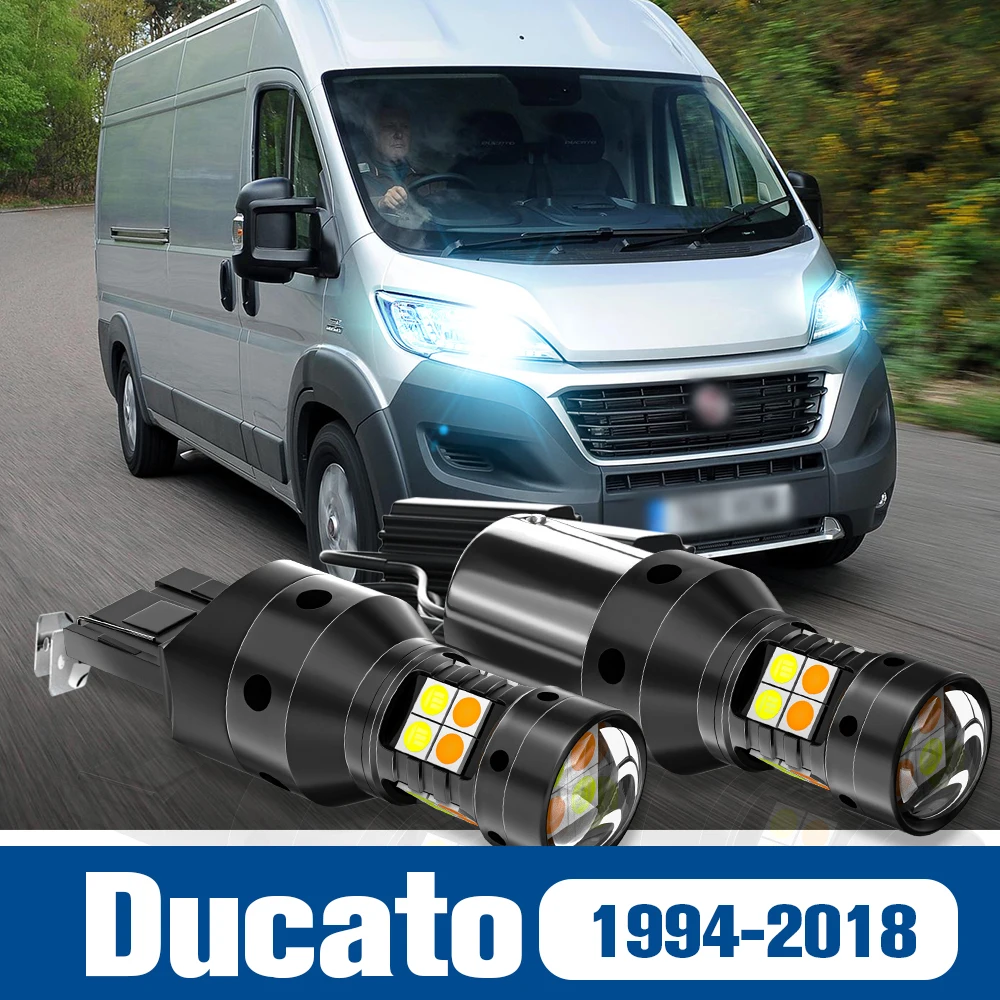 

2pcs LED Dual Mode Turn Signal+Daytime Running Light DRL Accessories Canbus For Fiat Ducato 1994-2018 2012 2013 2014 2015 2016