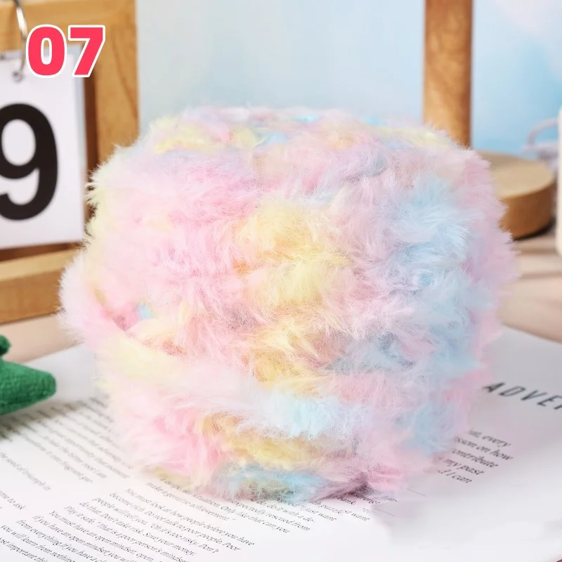 100g/Ball Rabbit Velvet Knitting Thread Lanas Soft Fur Fluffy Faux Fur Yarn Use For Hand Knitting&Hooks Scarf Coat Baby Blanket