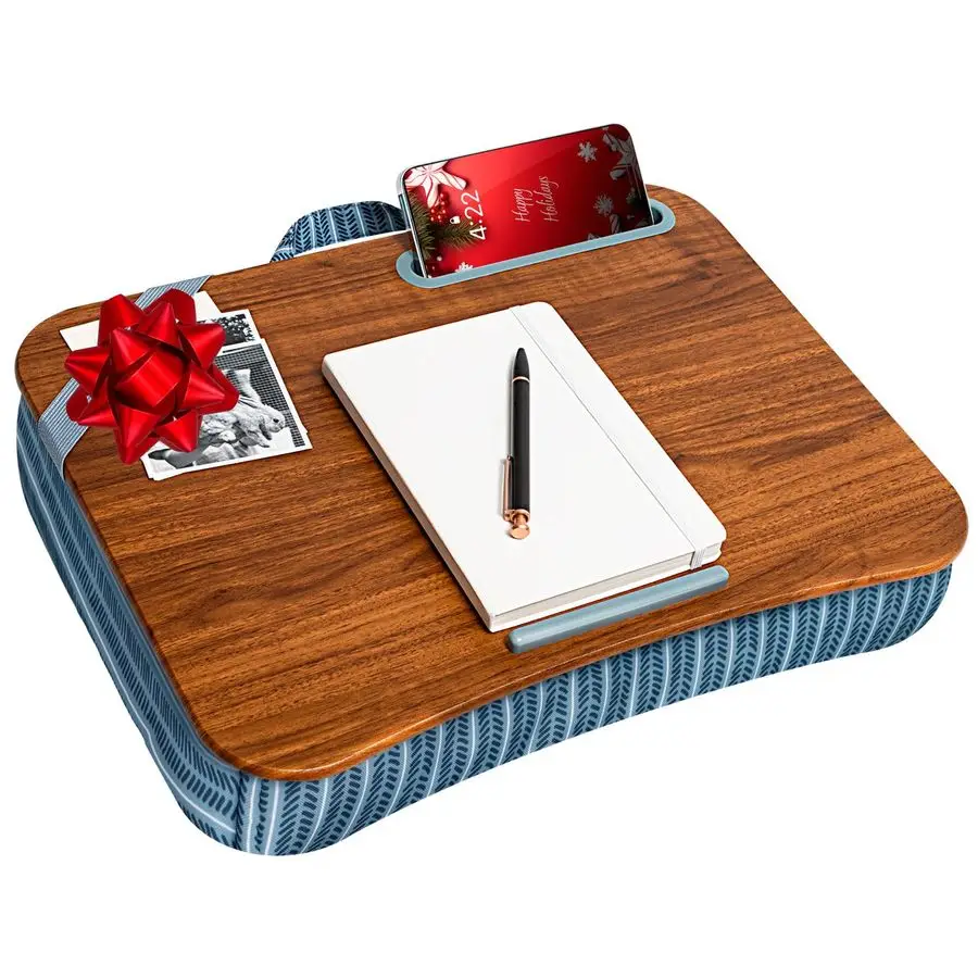 

Designer Lap Desk with Phone Holder and Device Ledge Arrow Stripes Fits up to 15.6 Inch Laptops Style No. 45411