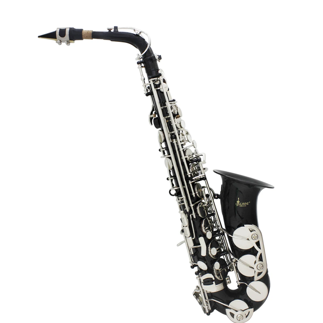 Wholesale Prices SLADE Eb Brass Instrument Black Silver Keys Alto Saxophone With Packaging Case Accessories