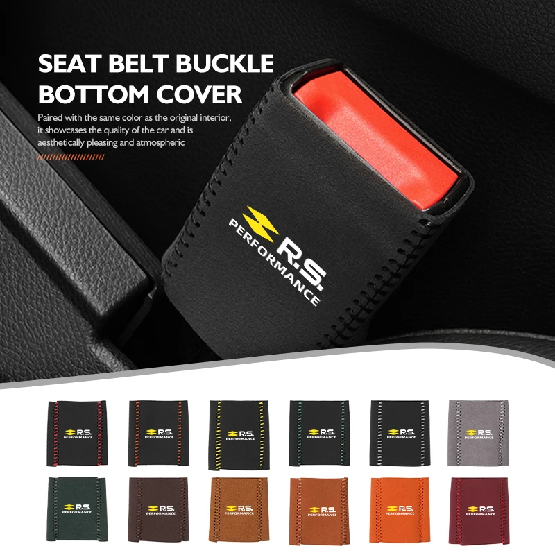 Car Seat Belt Base Buckle Protector Cover Accessories For Renaul RS Sport Megane 3 4 2 Clio 5 Line Sandero Scenic Logan