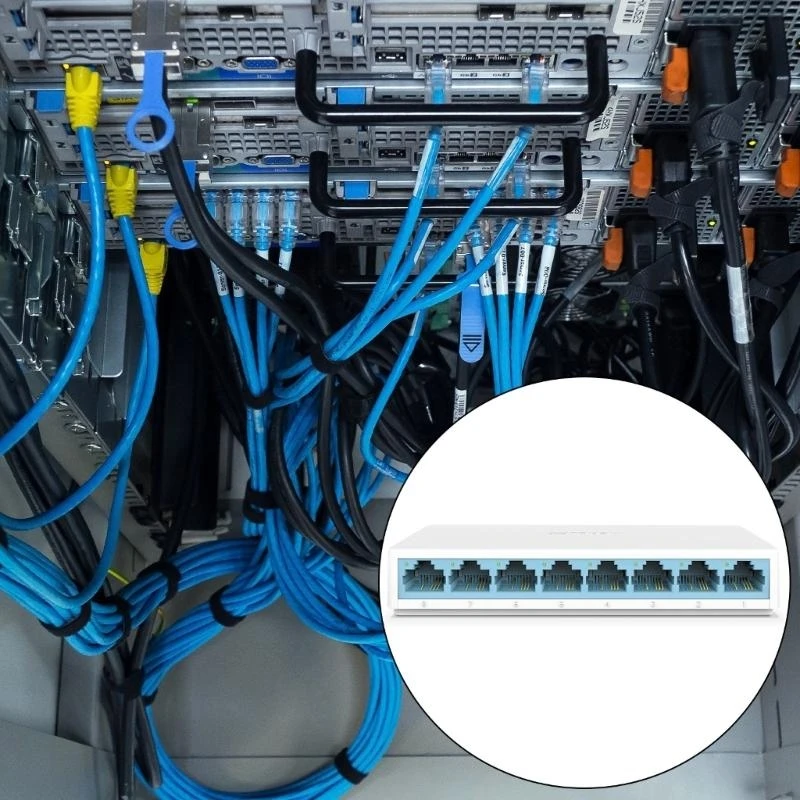 B03C Compactamente 8Port Ethernet Splitter Ethernet Switches para conectividade perfeitamente