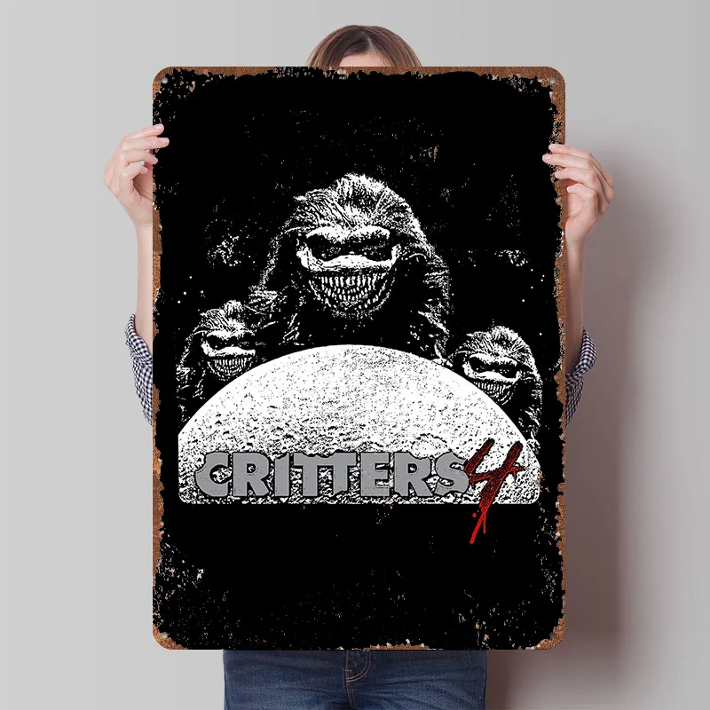Monster Invasion Tin Plaque Poster Customized Wall Art Retro Vintage Metal Signs for Man Cave Room Decoration Garage Decorations