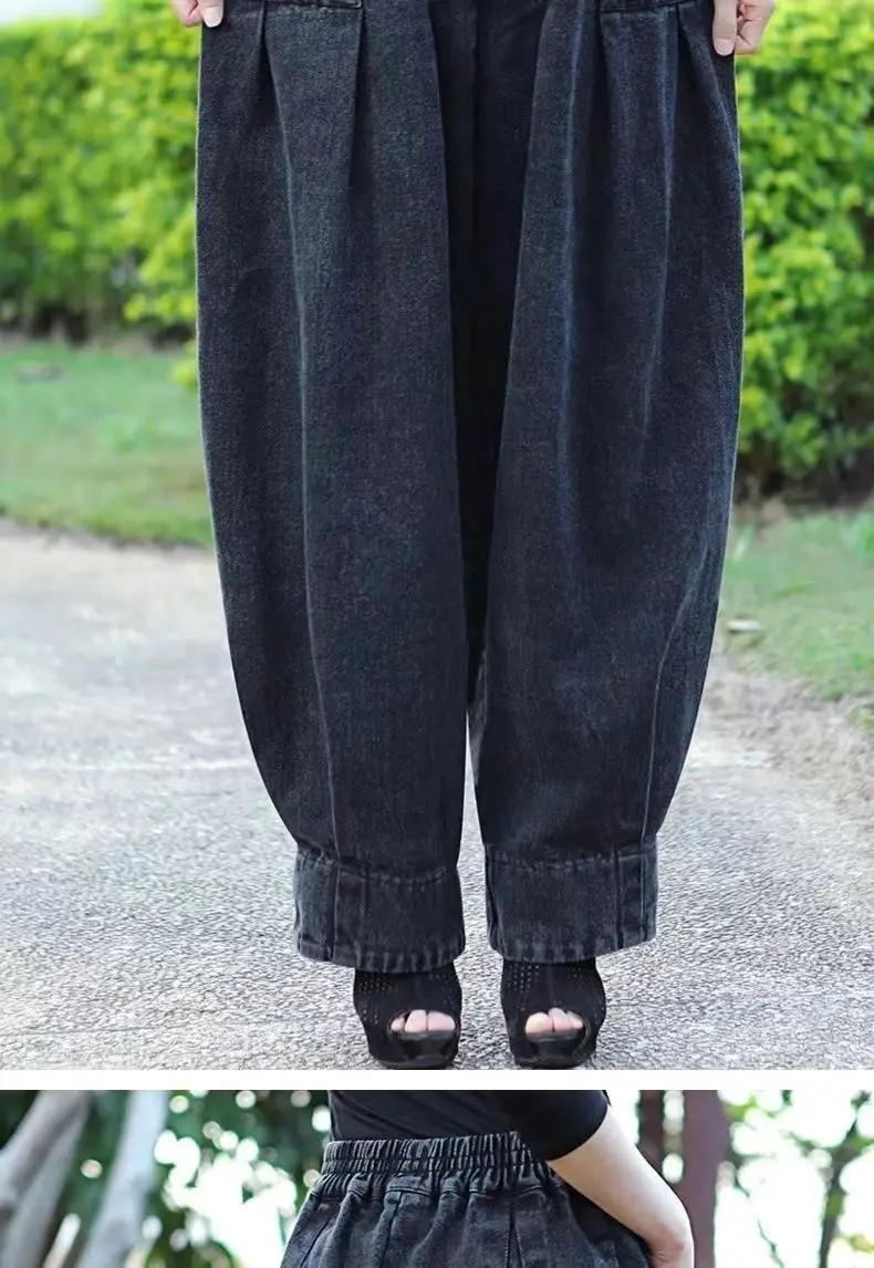 

Широкие брюки, плиссированные женские зимние шерстяные плюшевые брюки в скандинавском стиле с тиснением в полный рост, мягкие брюки с высокой талией и нежной подкладкой