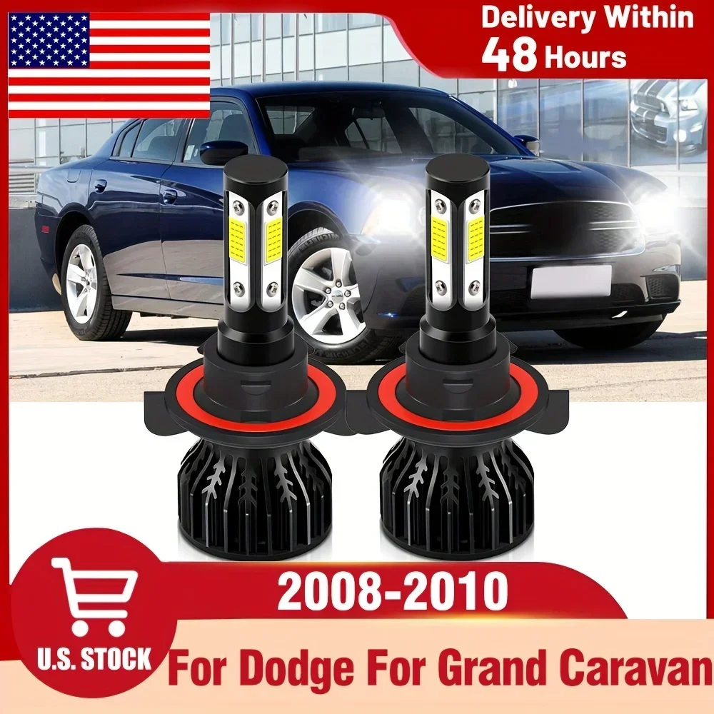 

For Dodge For Grand Caravan (2008-2010), 2pcs 9008/H13 LED Headlight 1:1 Size , 27000LM Car Lamps Super Bright Plug And Play