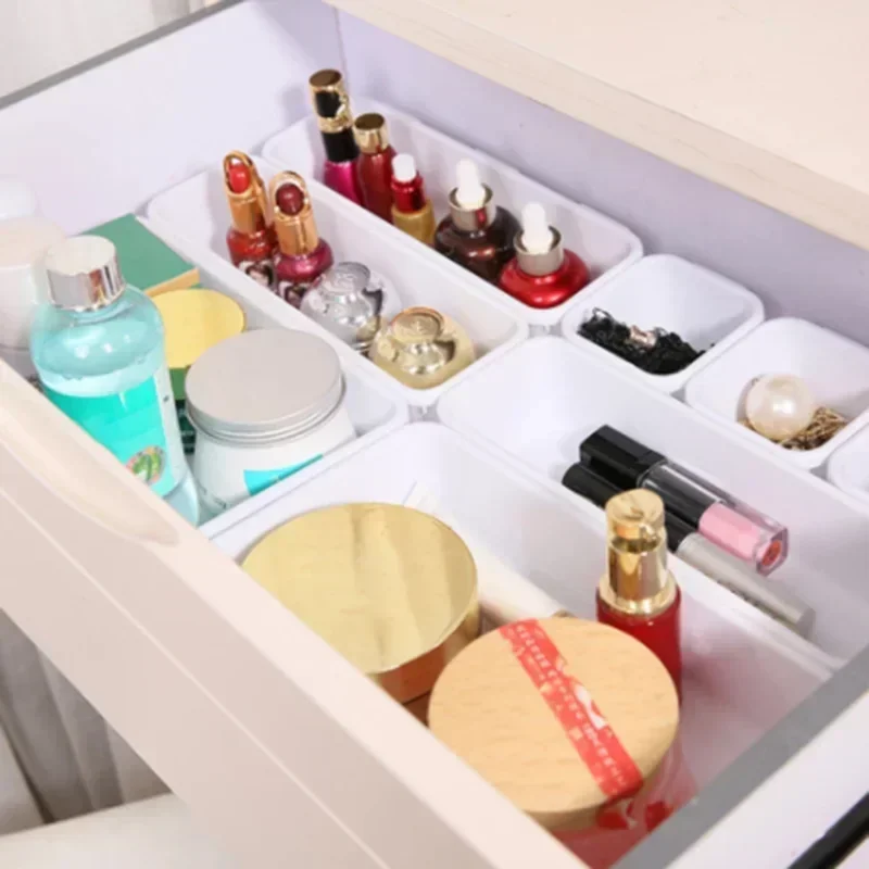 8pcs Drawer Organizers Household Dustproof Desk Stationery Storage Box Women Makeup Organizer for Kitchen Bathroom Accessories