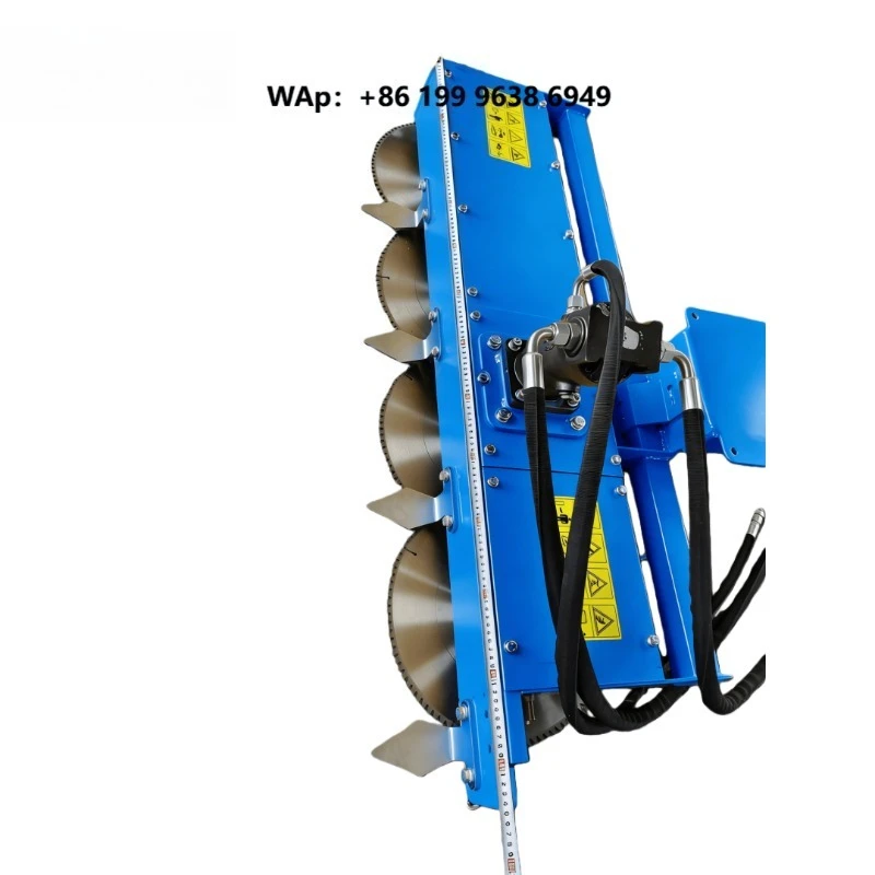 Multi Disc Hydraulic Hedge Trimmer for Excavator - 4-Blade Tree Limb Cutter Attachment for Vegetation Management