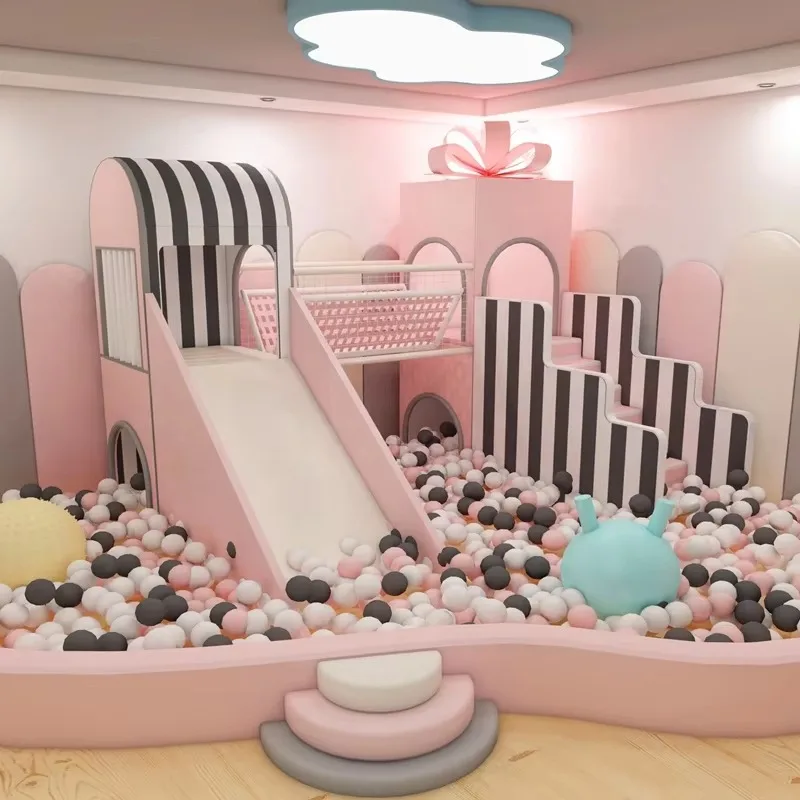 Children's indoor playroom Naughty castle Toddler games Soft play area Equipment Children's games Slide