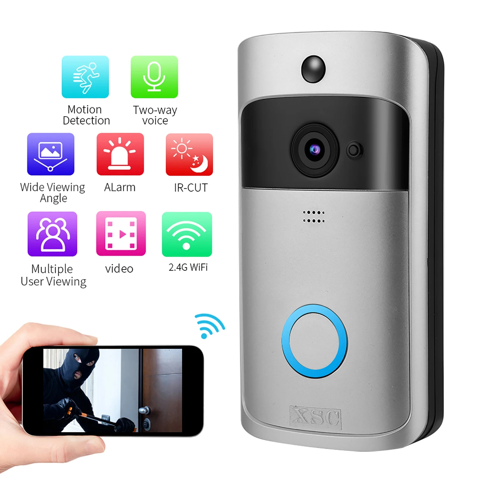 

Smart Wifi Video Intercom Wireless Infrared Doorbell Doorphone Access System Door Camera Door Phone System Wifi Video Doorbell