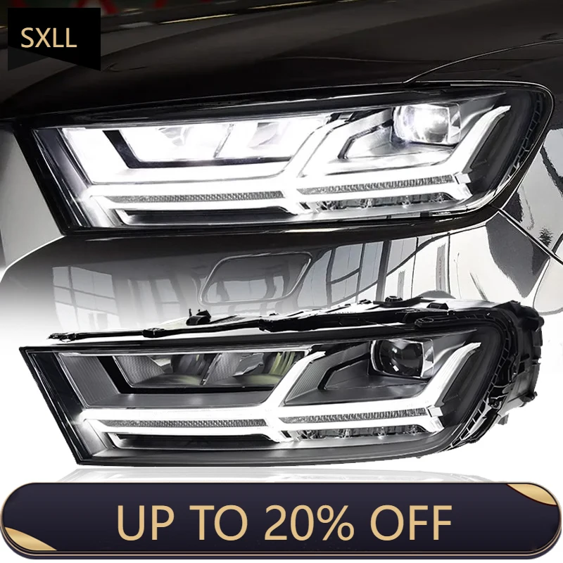 

SXLL For Q7 Light Emitting Diode Headlights 2016-2019 Q7 Upgraded High Configuration DRL Steering Signal High Beam Angel Eye Pro