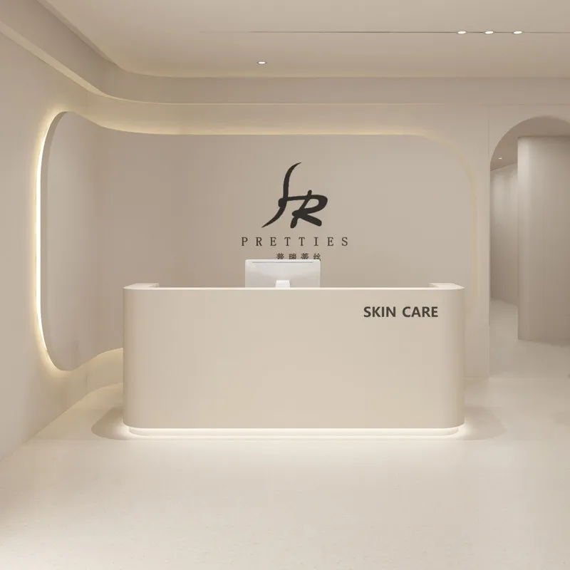 Beauty Luxury Reception Desks Shop Bar Modern Hotel Restaurant Display Reception Desks Company Mostrador Commercial Furniture