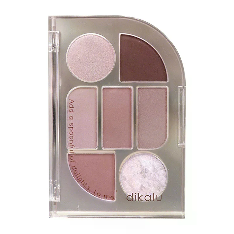 DIKALU Grey Powder Milk Tea Pure Wind Eyeshadow Tray Low Saturation Matte Niche Brand Earth Color Daily Makeup