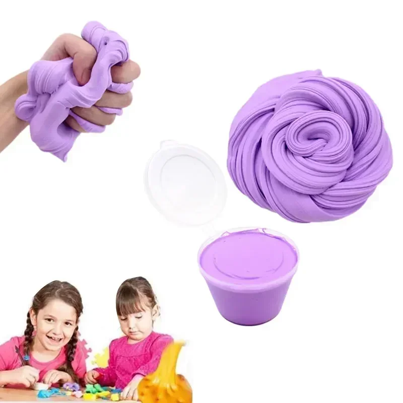 Crianças brinquedo presente alívio do estresse crianças brinquedo plasticina fofo slime com caixa cola slime para crianças slime fofo suprimentos engraçado diy