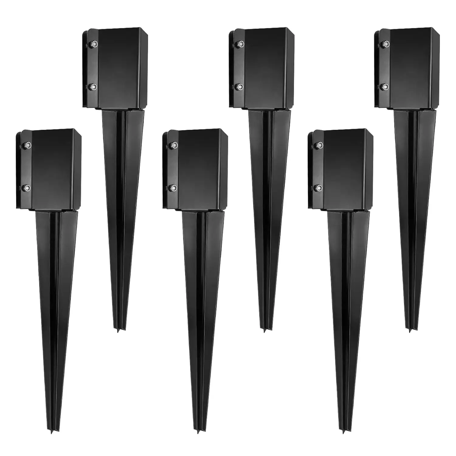 

Heavy Duty Fence Post Anchor Ground Spike Base for Mailbox, 24x4x4 Inches Outer Diameter (Inner 3.6x3.6), Pack of 6