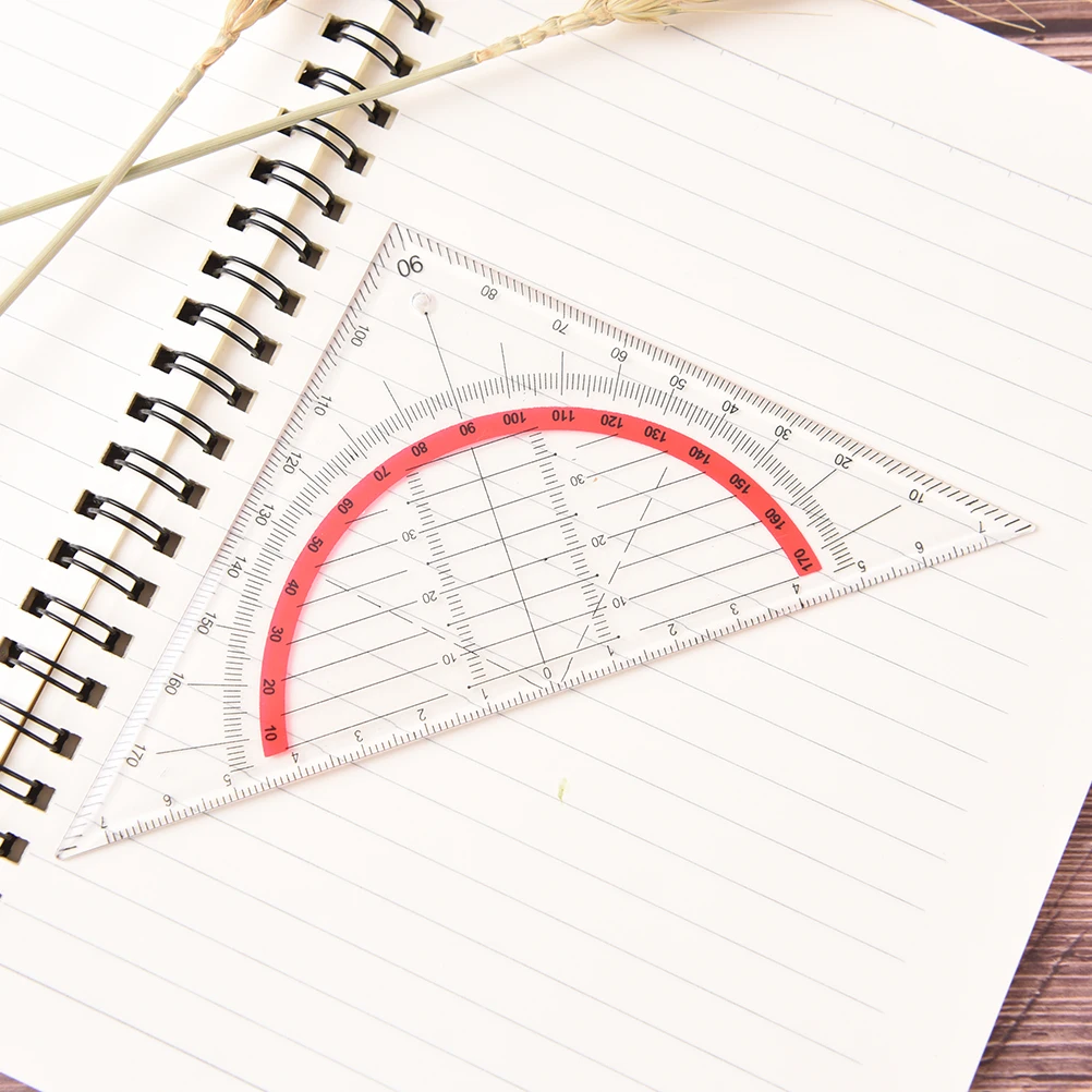 1pcs 15cm Multi-function Square Triangle Scale Engineering Ruler Stationery Office Students Protractor Measurement Rulers view 5
