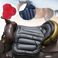 Horse Riding Saddle Pad artificial leather Shock Soft Equestrian Seat Pad Western Long Saddle Cushion Motorcycle Seat Cushion