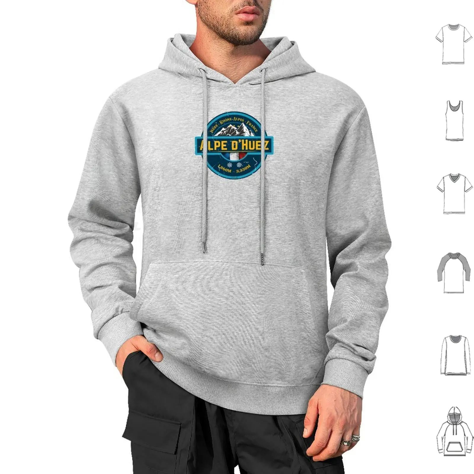 Alpe D'huez Ski France Skiing Alps Sticker 02 Hoodies Long Sleeve Alpe Dhuez Alp Dhuez La Thuile Val Disère