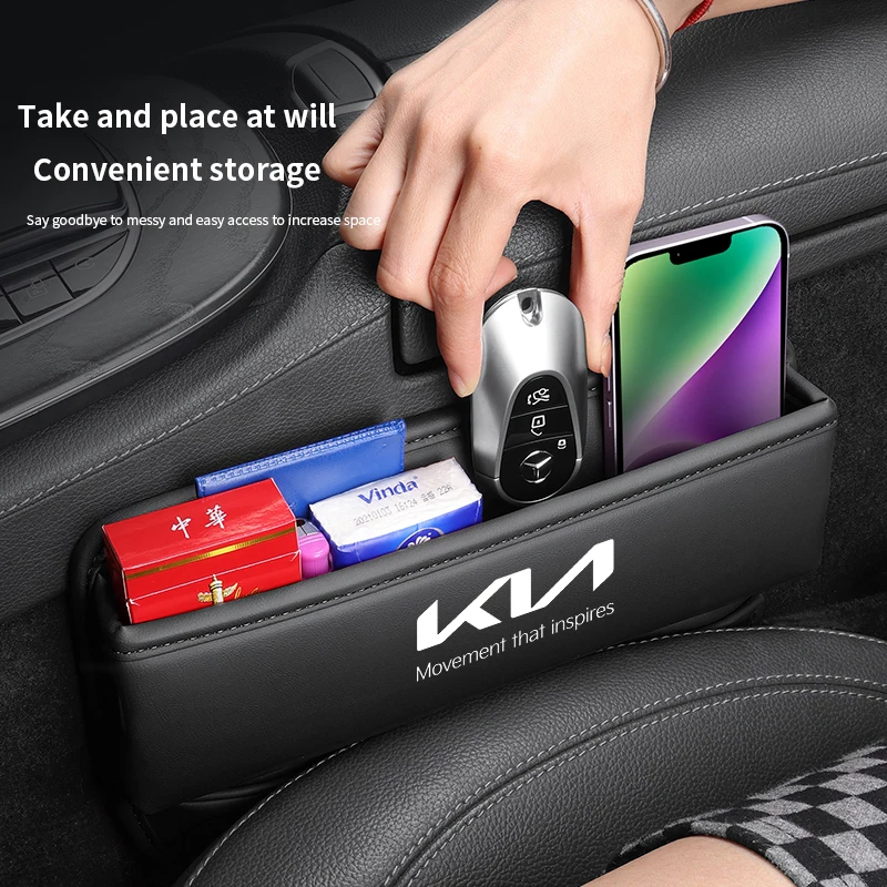 Car Seat Gap Multifunction Crevice Storage Box Seat Gap For KIA Seltos K5 K7 Carnival Ceed RIO Stinger Sportage Sorento Carnival