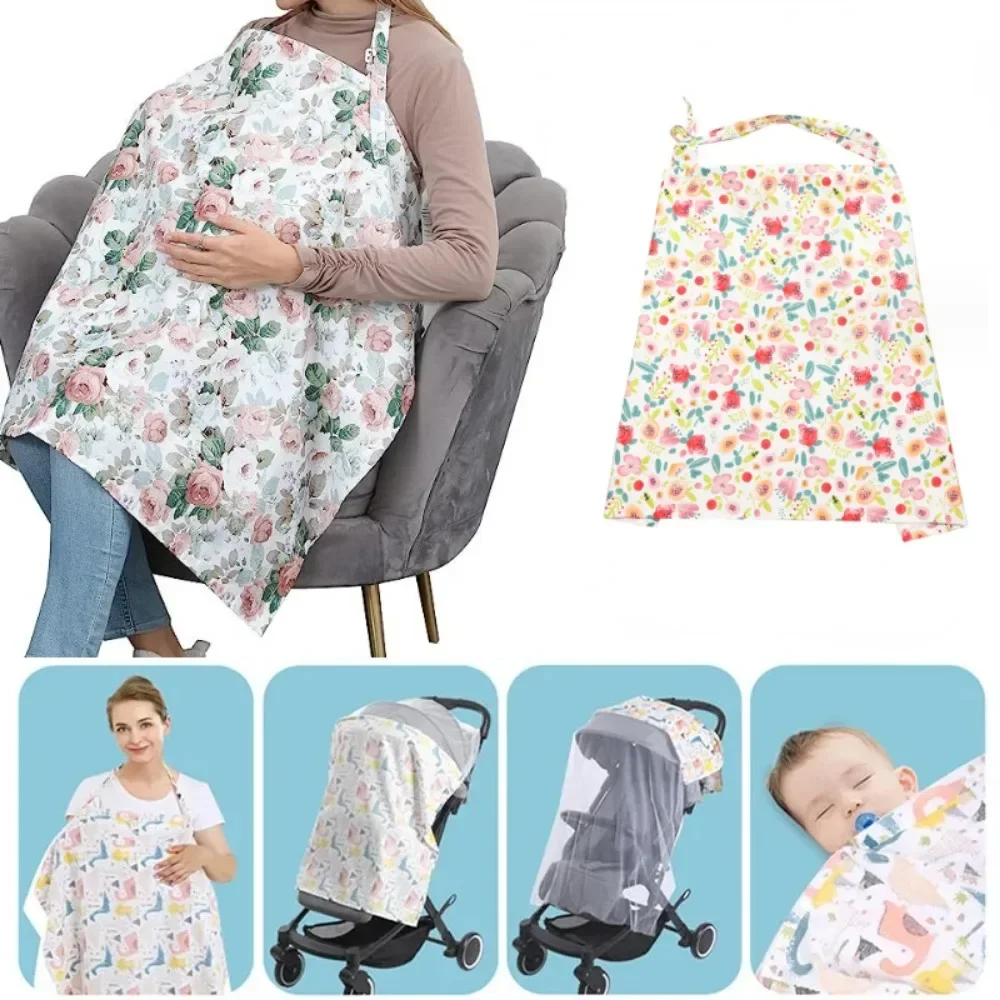 Mother Outing Breastfeeding Cover Breathable Cotton Towel Baby Feeding Nursing Covers Anti-glare Nursing Apron for Breastfeeding