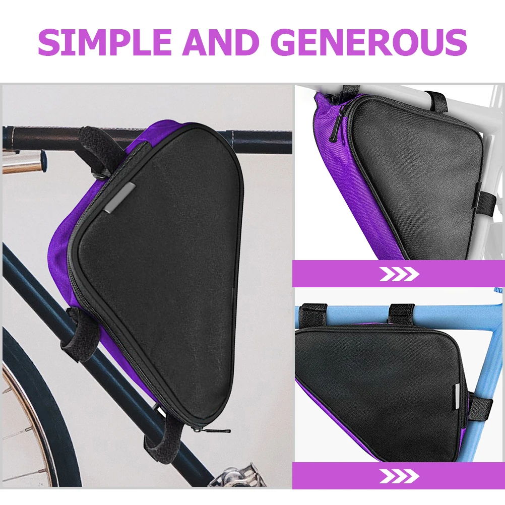Bike Frame Bag Waterproof Storage Pouch Simple Generous Appearance Bumpy Road Protection Bicycle Phone Bag for Cycling Travel