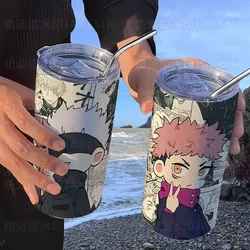 Jujutsu Kaisen Satoru Gojo Yuji Itadori Butelka na wodę Anime Peryferyjna Kreskówka Kubek termiczny ze stali nierdzewnej o dużej pojemności Kawaii