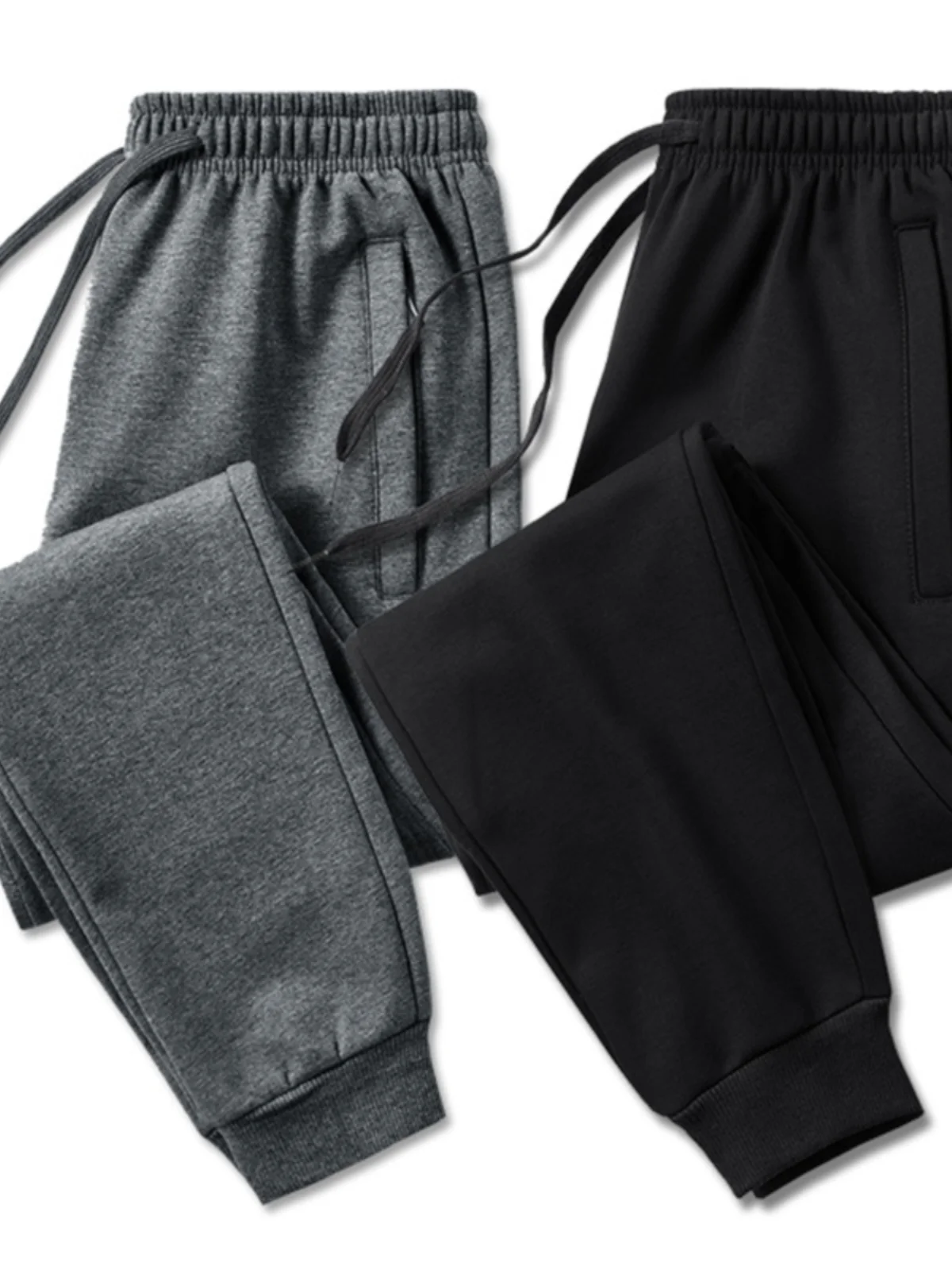 

Мужские спортивные брюки 8XL, черные, повседневные, прямого кроя, с молнией, без глажки, со средней посадкой на талии