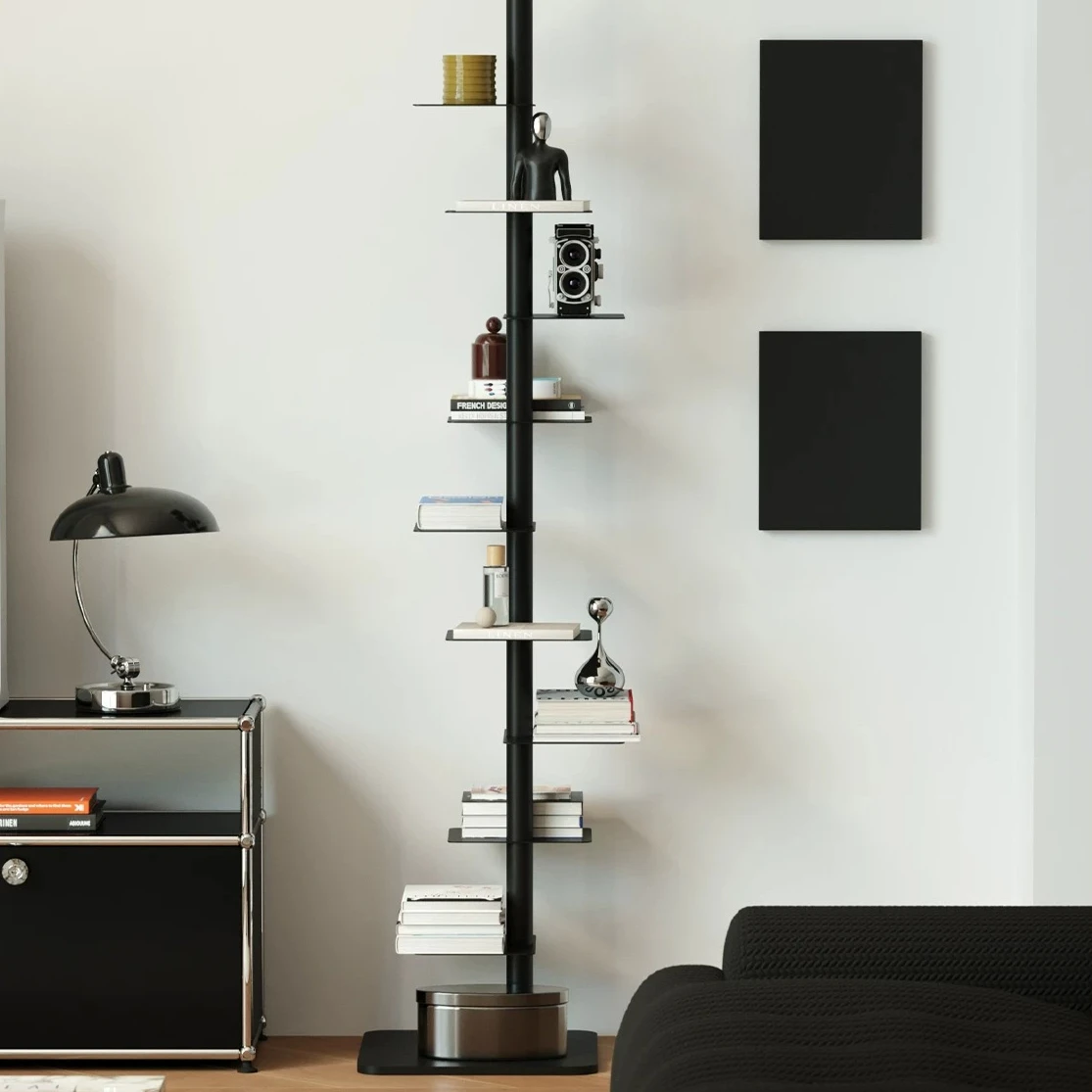 Creative ins rotating floor bookshelf small apartment household invisible bookshelf