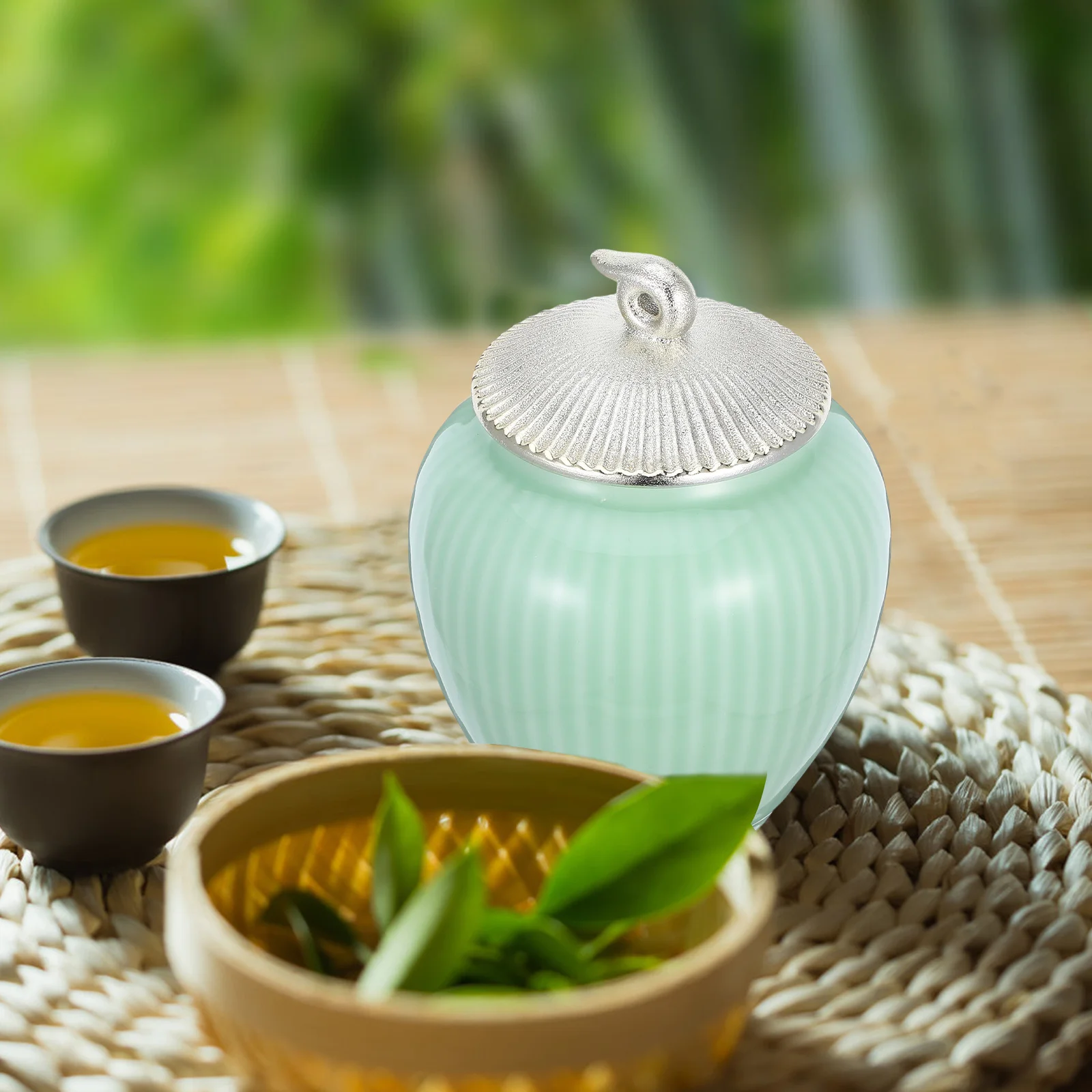 

Ceramic Tea Storage Container Sealed Jar for Loose Tea Coffee Beans Dried Fruits Kitchen Organization Dried Fruit Jar