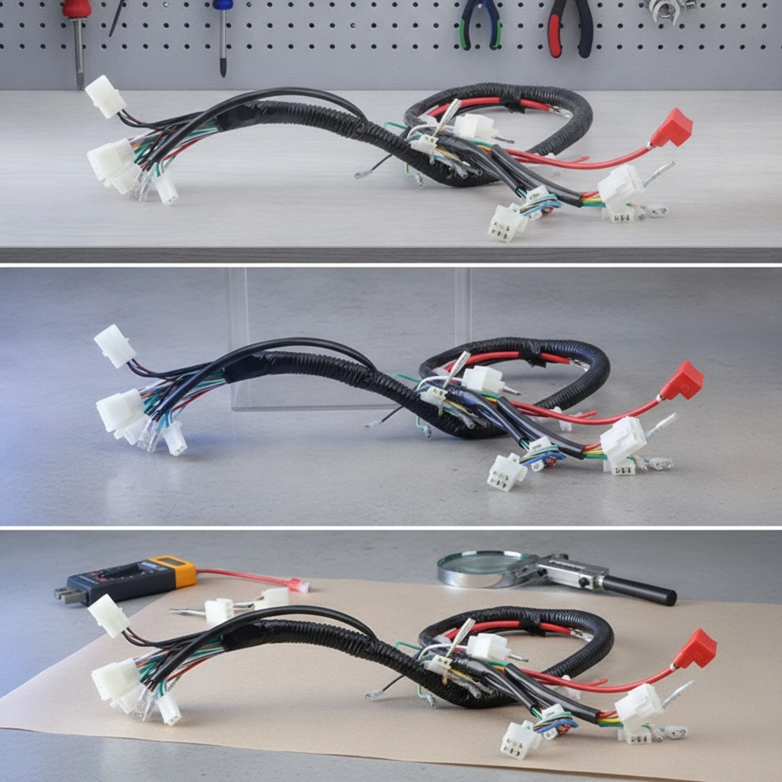 

Motorcycle Wiring Harness Replacement Electrical Harness Main Loom Compatible Complete
