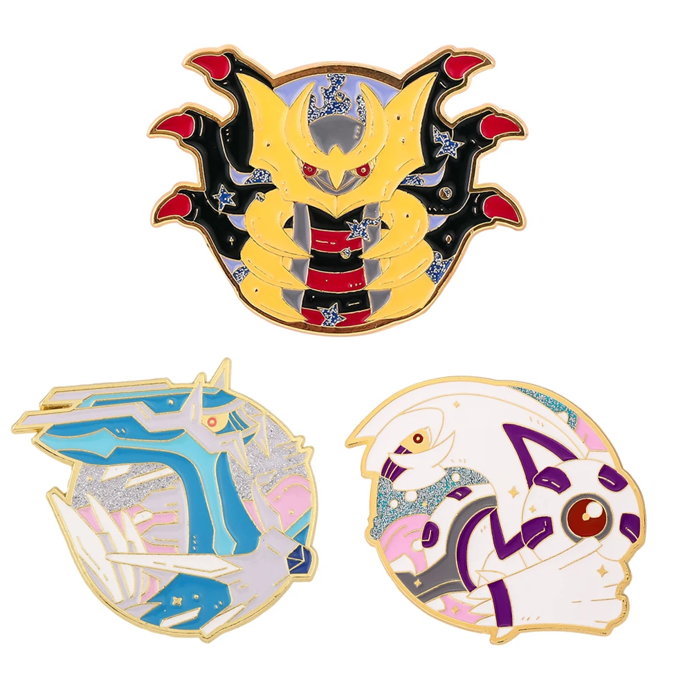 Przypinki Pokemon Potwór z Kreskówki Dialga Broszki EIF Giratina Odznaka Klapa Pin Plecak Ubrania Akcesoria Biżuteria Prezenty Urodzinowe