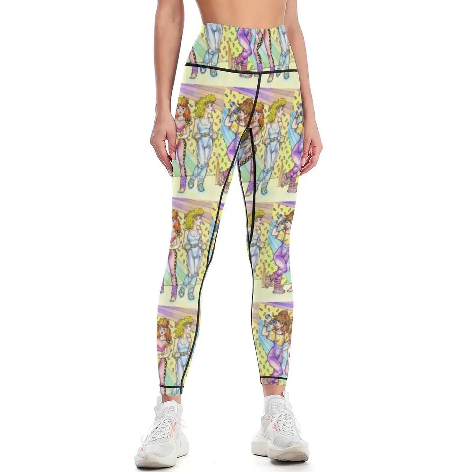 

1980s Aerobic Girls! 80s throwback Leggings sports for push up sport pants Golf wear Legging sport Womens Leggings