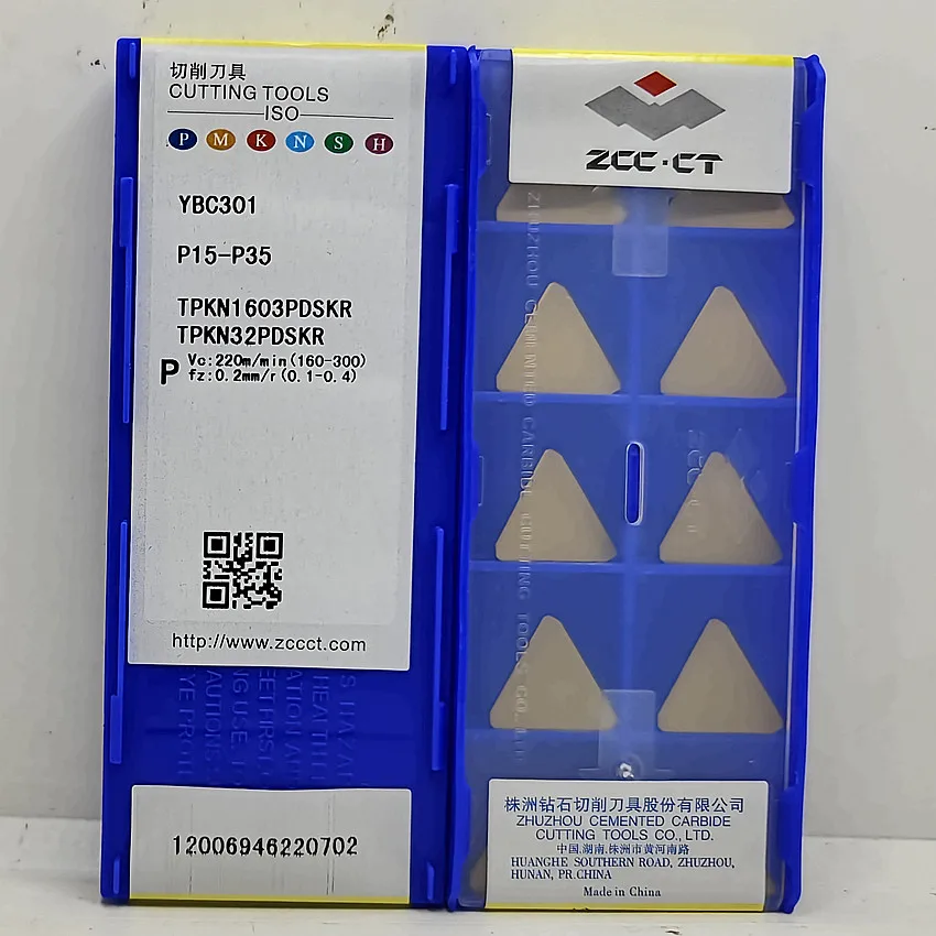 ZCC.CT TPKN1603PDSKR YBG202/TPKN1603PDSKR YBG302/TPKN1603PDSKR YBC301/TPKN1603PDSKR YC30S CNC CARBIDE TURNING INSERTS 10PCS/BOX